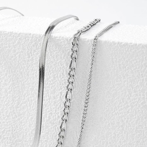 Silverr Layered Stainless Steel Necklace - Picture 6 of 6